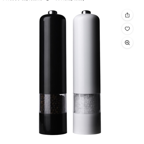 NWT Electric Salt and Pepper Grinder Set - White and Black - Picture 1 of 11